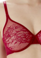 Gossard Glossies Lace Moulded BH Bordeaux