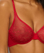 Gossard Glossies Lace Moulded BH Lipstick Red