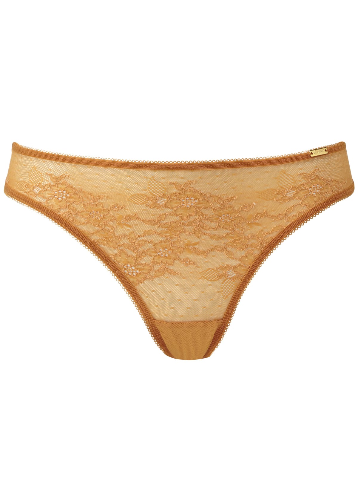 Gossard Glossies Lace Slip Spiced Honey