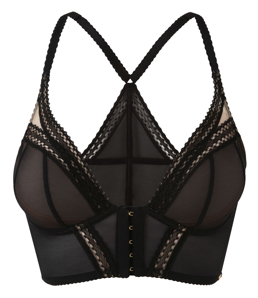 Gossard Sheer Seduction Longline bügel BH mit Frontverschluss Black