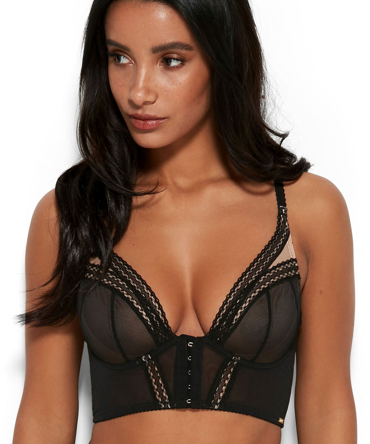 Gossard Sheer Seduction Longline bügel BH mit Frontverschluss Black