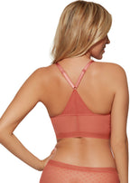 Gossard Boho Lace Longline V-Bügel BH mit Frontverschluss Dusty Cedar