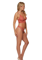 Gossard Boho Lace Longline V-Bügel BH mit Frontverschluss Dusty Cedar