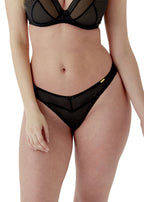 Gossard Sheer Stripe Brazilian Black