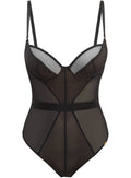 Gossard Sheer Stripe Balcony Body Black