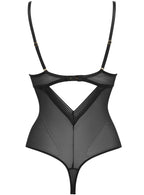 Gossard Sheer Stripe Balcony Body Black