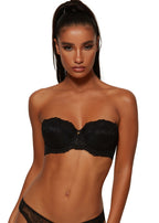 Gossard Lace Trägerloser Push-Up BH Black
