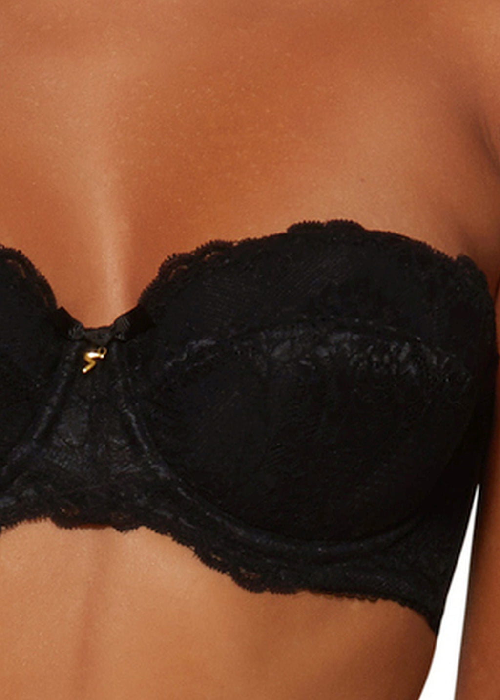 Gossard Lace Trägerloser Push-Up BH Black