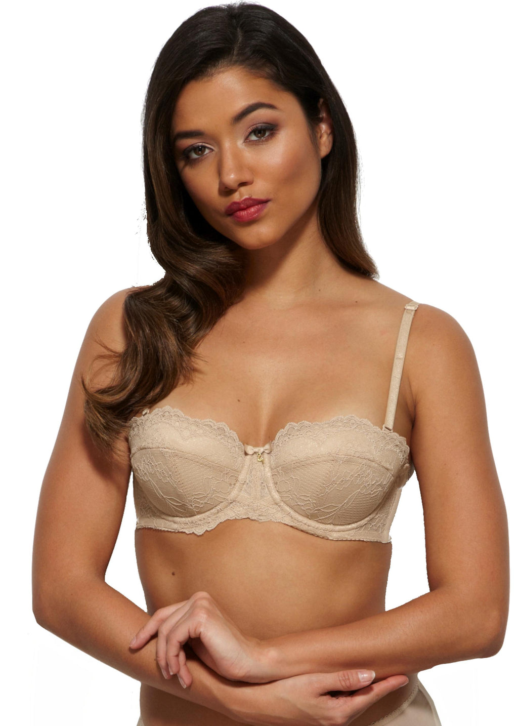 Gossard Lace Trägerloser Push-Up BH Nude