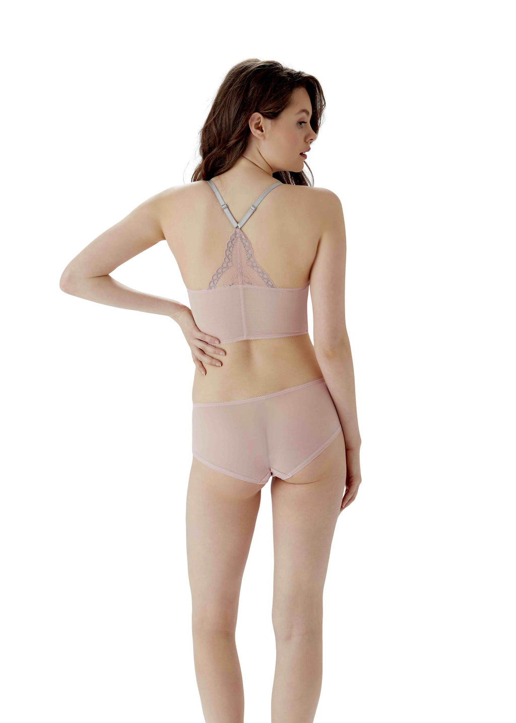 Gossard Lace Short Balettpink/Silver