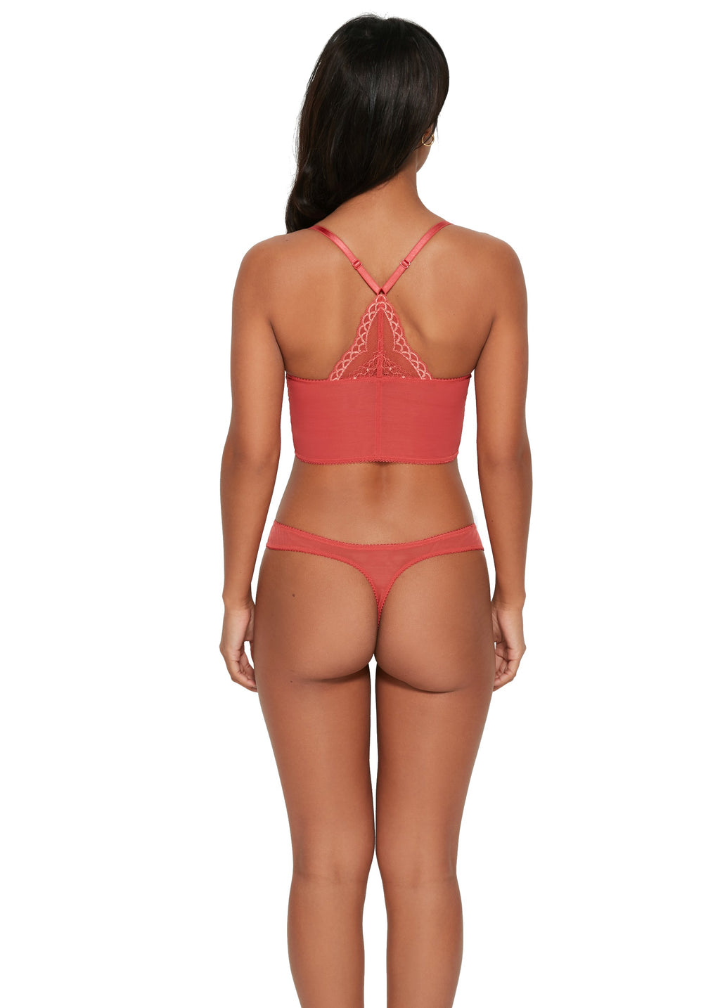 Gossard Lace Longline BH mit Frontverschluss Cinnamon