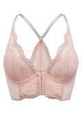 Gossard Lace Longline V-Bügel BH mit Frontverschluss Balettpink/Silver