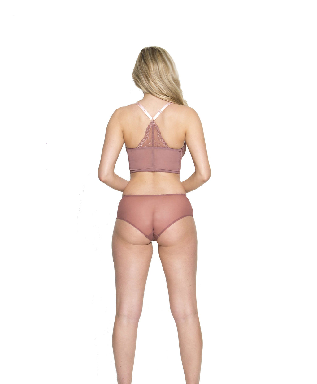Gossard Lace Longline V-Bügel BH mit Frontverschluss Cinder Rose