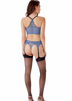 Gossard Lace Longline V-Bügel BH mit Frontverschluss Moonlight Blue