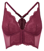 Gossard Lace Longline V-Bügel BH mit Frontverschluss Ruby