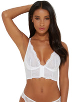 Gossard Lace Longline V-Bügel BH mit Frontverschluss White