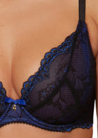 Gossard Lace Natural Push-Up BH Black/ Electric